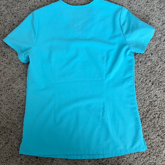 Figs Turquoise with Hot Pink Strings Set - XS Top and Bottom - Picture 5 of 5